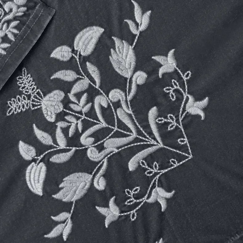 Women's Embroidered Velvet Open Front Cardigan