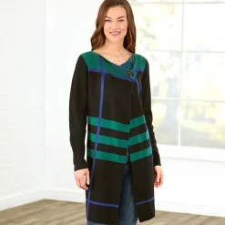 Women's Plaid Cardigan