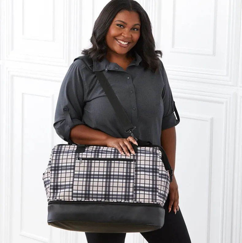 Women's Plaid Travel Duffle Bag