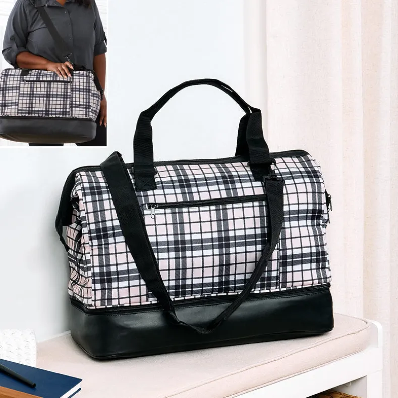 Women's Plaid Travel Duffle Bag