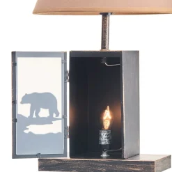 Woodland Animal Silhouette Tabletop Lamp