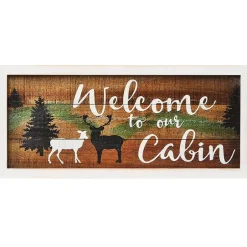 Woodland Welcome Sign Wall Art - Cabin, Lake or Woods