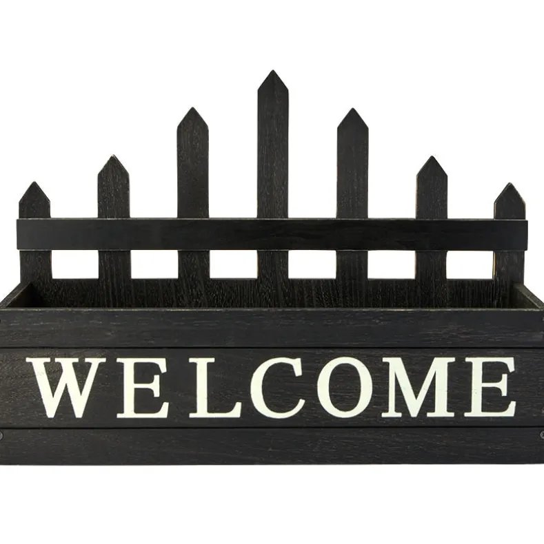 Wood Welcome Planter