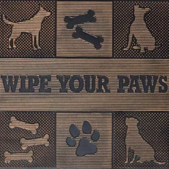 Woof Wipe Your Paws Rubber Doormat